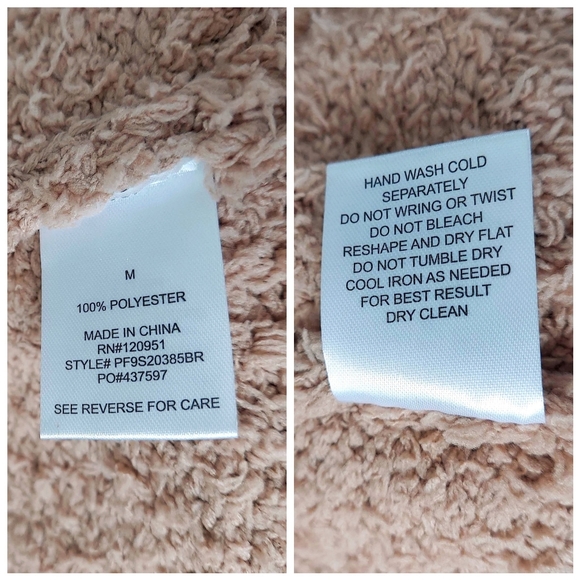 NWT - Toffee Fuzzy V-Neck Sweater - Picture 5 of 5